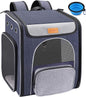 Cat Carrier Backpack, Foldable Pet Backpack Carrier for Cats and Small Dogs, Breathable Dog Carrier Backpack with Inner Safety Leash + Folding Dog Bowl Ideal for Hiking Traveling Outdoor Use