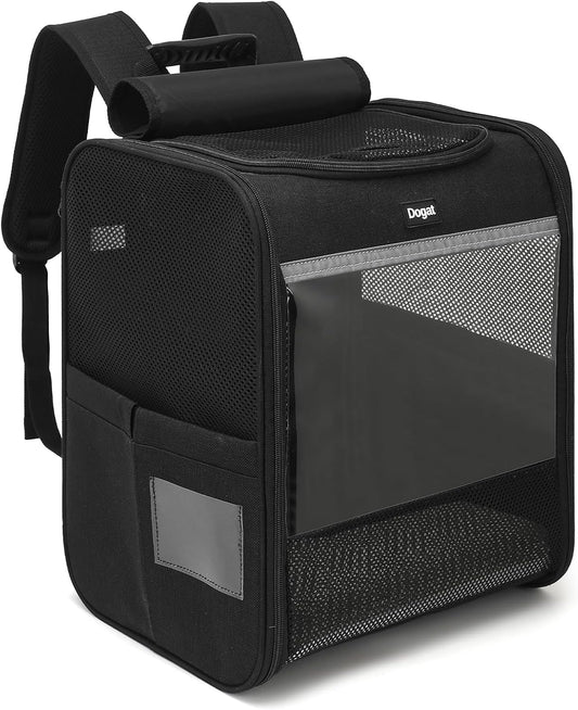Cat Carrier Backpack, Puppy Dog and Pet Backpack Carrier Front Pack, Pet Rucksack Bag for Travel Camping Hiking, Portable Breathable Rucksack for Medium and Small Cats & Dogs, Grey
