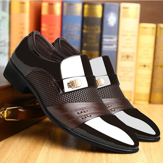 Men's Patent Loafer Shoes, Formal Dress Shoes For Wedding Party Office