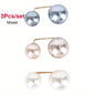 1/3pcs Vintage Elegant Alloy Round Faux Pearl Brooch Set, Tightening Waistband Pin Buckle for Skirts and Pants, Clothing Accessory