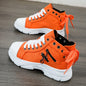 2025 Spring Autumn Women'S High Heel Shoes, Breathable Outdoor Casual, Thick Sole, Heightening Zipper, Round Toe, Solid Color, PVC Sole, Fabric Upper and Inner, Man-made Insole, Hand Wash or Professional Dry Clean