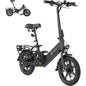 2025 NEW DYU Foldable Electric Bike, 14-Inch City E-Bike with Rear Rack, 36V 7.5Ah Battery, 250W Motor, 3 Riding Modes, Pedal Assist, Dual Disc Brakes, Night Lights, and Shock Absorber, Compact Design for Unisex Adults