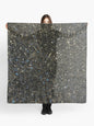 Glittering Abstract Texture - Black and Blue Sparkle Art Scarf