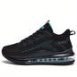 2023 New Men's Running Shoes - Shock-Absorbing Breathable Fabric & PU Cushioning, All-Season Athletic Sneakers with Sport Control Technology, Black Lace-Up Design for Gym, Jogging & Casual Wear