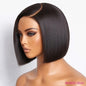 Chic Short Straight Bob Wig with HD Transparent Lace Front - 13x4 Human Hair, Side Parted 150% Density Natural Look Wig for Women, All Ethnicities, Hair Wig