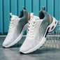 Men's Breathable Fabric Casual Sneakers with Geometric Pattern - Lace-Up Low-Top Design, Rubber Sole for Outdoor Running & All-Season Wear, Black/White/Golden Accents, Active Lifestyle Shoes, Sleek Footwear, Comfortable Fit, Sneakers, Casual Attire