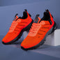 Men's Outdoor Sporty Sneakers: Bright Green with Black Stripes, Low Top, and EVA Soles - Perfect for Running and Casual Wear