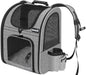 Cat Carrier Dog Backpack, Portable Breathable Rucksack with Front Opening-Mesh Window-Pockets, Airy Space Great for Carrying Puppy Dogs Cats up to 8KG