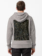 Glittering Abstract Texture - Black and Blue Sparkle Art Zipped Hoodie