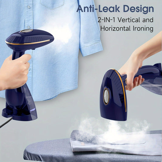 PANCERKA 1pc Portable Handheld Garment Steamer - 1500W, 30s Quick Heat-Up, Large Water Tank, Auto Shut-Off, Continuous Steam for Effective Wrinkle Removal (UK Plug)