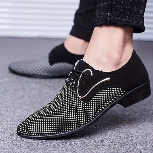 Men'S Casual Formal Shoes in Large Sizes, Pointed Business Shoes with a Trendy British And Korean Style, Breathable for Spring And Autumn.