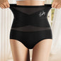 1pc MIOTAN High-Waisted Tummy Control Women'S Briefs, Breathable Mesh Crossed Waist Cincher, Fiber, Seamless Shaping Underwear with Butt Lifting, Elegant Solid Color, 90% Polyester 10% Elastane, 200gsm Knit Fabric - 1pc