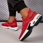 Men'S Breathable Knit Sneakers - Black & White Athletic Running Shoes with Air Cushion for Comfort, Casual Street Style, Hiking & Tennis, All-Season Low-Top Design