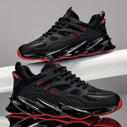 Men's Fashion Casual Sports Shoes for Spring - Lace-Up, Low-Top Sneakers with PU Upper and Rubber Sole