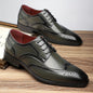 Men's Casual Lace Up Business Shoes, Formal Dress Shoes For Wedding Party Office