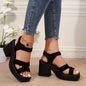 Wedge Sandals Women's High Heels 2024 New Summer Fairy Style Hollow Out Pastry Platform Shoes Fashion Sandals