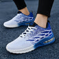 Men's Breathable Knit Casual Sneakers - Lightweight Lace-Up Streetwear Shoes with Letter Pattern, Round Toe & Durable Rubber Sole for Spring Summer Fall, Shoes Sneakers, Fall Footwear, Stylish Letter Pattern, Fabric Upper
