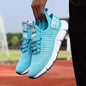 Men'S Breathable Running Sneakers - Lightweight, Non-Slip Athletic Shoes with EVA Sole for Casual & Outdoor Activities, Blue Mesh Design, Lace-Up, Spring/Summer Footwear, Comfortable Jogging Shoes|Trendy Athletic Footwear|Lightweight Sole