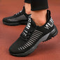 Men'S Trendy Black Woven Knit Sneakers - Breathable, Non-Slip Lace-Up Shoes with "ES" Logo, Comfortable for Outdoor Activities, Casual Style, All-Season Wear, Casual Footwear | Trendy Casual Shoes | Knit Upper Sneakers