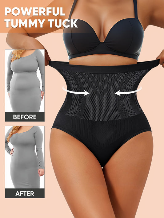 MIOTAN High-Waist Tummy Control Shapewear Panties for Women, Seamless Butt Lifting, Soft Nylon Blend, Elegant Design, Non-See-Through, Hand Washable - Size S/M/L/XL, Tummy Control Underwear