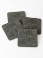 Glittering Abstract Texture - Black and Blue Sparkle Art Coasters (Set of 4)