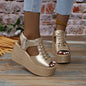 New Summer Women'S Shoes with Thick-Soled, Non-Slip, Zip-Up, High-Heeled Sandals in Larger Sizes.