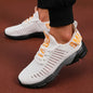 Men'S Trendy Black Woven Knit Sneakers - Breathable, Non-Slip Lace-Up Shoes with "ES" Logo, Comfortable for Outdoor Activities, Casual Style, All-Season Wear, Casual Footwear | Trendy Casual Shoes | Knit Upper Sneakers