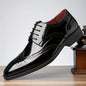 Men's Casual Lace Up Business Shoes, Formal Dress Shoes For Wedding Party Office