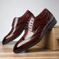 Men's Casual Lace Up Business Shoes, Formal Dress Shoes For Wedding Party Office