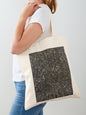 Glittering Abstract Texture - Black and Blue Sparkle Art All over Print Tote Bag