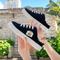 Women'S Classic White Canvas Sneakers - Slip-On Sneakers with Round Toe, Breathable Fabric Upper & PVC Sole, Versatile All-Season Casual Shoes for Casual Attire, Ladies Sneakers