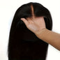 ABIJALE Pre Plucked Brazilian Straight Human Hair Wig, 5x5 HD Transparent Lace Closure, 250% Density, No Glue No Gel, for Beginners, Women'S Lace Front Wig, Real Hair, Straight Hair Type, Movie & Superhero Theme, Sexy Dress Up Wig, Real Hair Wig, High Qua