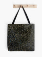 Glittering Abstract Texture - Black and Blue Sparkle Art All over Print Tote Bag