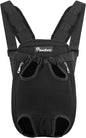 Adjustable Pet Carrier Backpack, Pet Front Dog Carrier Backpack, Legs Out, Easy-Fit for Hiking Traveling for Small Medium Dogs, Small Travel Bag, Black
