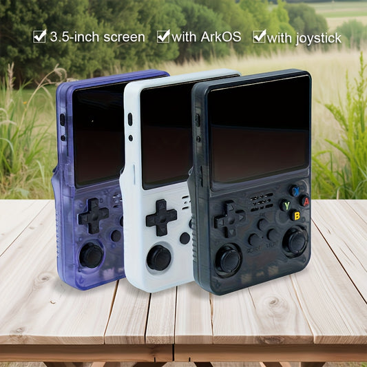 R36S Handheld Game Console for Ark System, 8.89cm IPS Screen, Rechargeable Lithium Battery-Polymer, USB Charging, ABS Material, with L/T Buttons, Space Gray, Mobile Game System | Retro Gaming Console | Durable Design