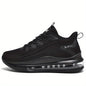 2023 New Men's Running Shoes - Shock-Absorbing Breathable Fabric & PU Cushioning, All-Season Athletic Sneakers with Sport Control Technology, Black Lace-Up Design for Gym, Jogging & Casual Wear