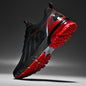 Shock Absorption Breathable Running Shoes, Non Slip Lace Up Sneakers For Men's Outdoor Training Workout