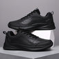 Men's Casual Training Shoes | Low-Top Lace-Up Sneakers | All-Season Comfort | Durable EVA Sole | Stylish Black with White Accents | Breathable Fabric Interior | Versatile Everyday Footwear
