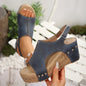 Women'S Square High Heel Platform Sandals - Casual Faux Cover with Rivet Detail, Peep Toe, Mid-Heel, Hook-and-loop Closure, Elegant Summer Shoes for Casual Attire, Strappy Sandals