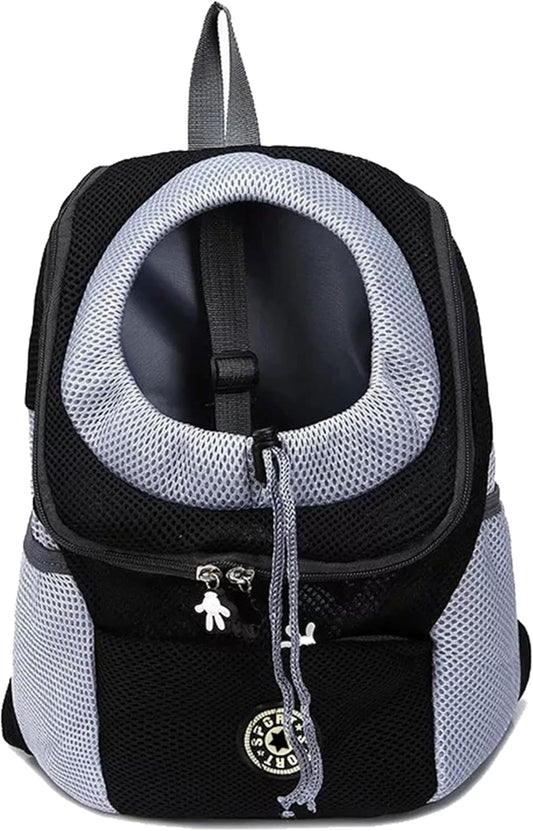 Pet Carrier Backpack,Airline Approved Breathable Lightweight Dog Cat Travel Bag,Multi-Entrance Front Pack Waterproof Bottom for Outdoor Hiking Camping (Medium,Black)