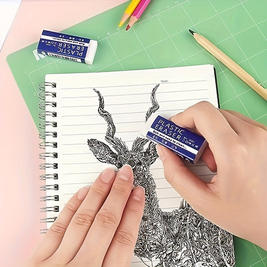 2/4/12pcs, 2B Eraser Pencil Writing Eraser Rectangular Eraser Office Student Eraser Learning, Office Supplies, School Supplies, Home Supplies, Back to School Gift, School Office Stationery, Student Stationery