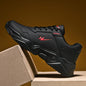 Men's Wear-resistant Sneakers, Easily Wiped Clean Athletic Shoes, Breathable Lace-ups