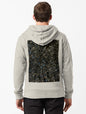Glittering Abstract Texture - Black and Blue Sparkle Art Zipped Hoodie