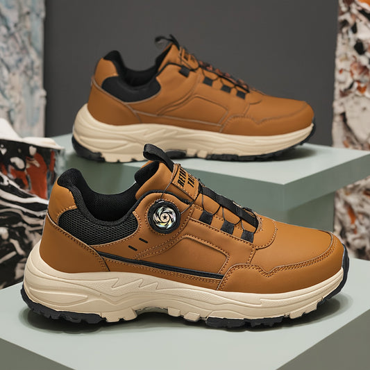Men's Fashionable Sneakers with Rotary Closure - Casual, Sporty Design, Non-Slip Durable Sole, Shock-Absorbing Athletic Footwear for All Seasons