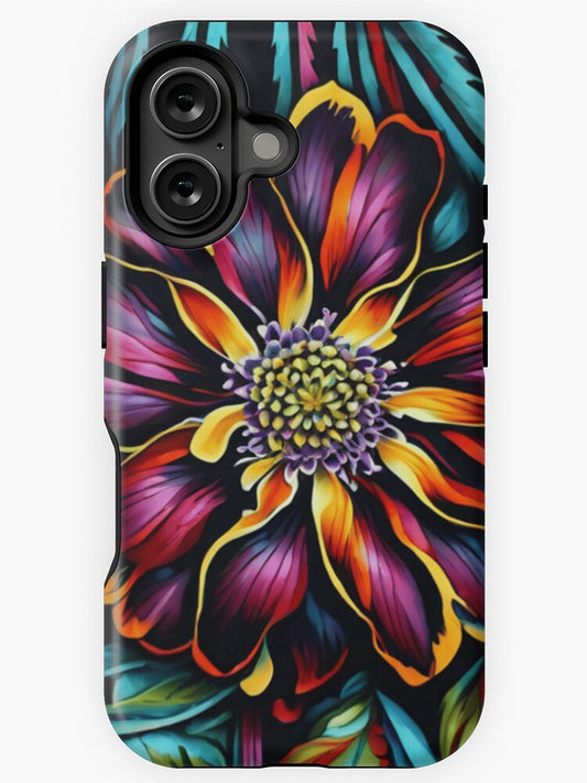 "Vibrant Floral Explosion - Bold Botanical Art" iPhone Case