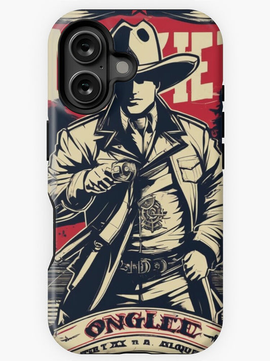 Lone Ranger - Retro Western Sheriff Design iPhone Case