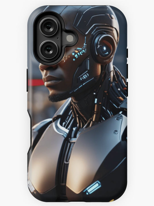 "Cybernetic Future: Urban Warrior" iPhone Case