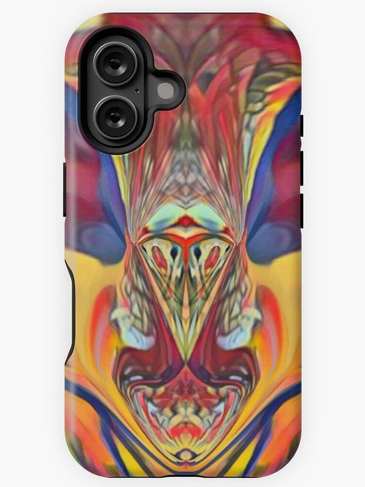 "Vibrant Visions: Abstract Symmetry" iPhone Case