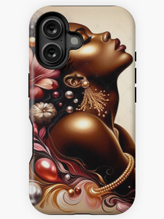 Ethereal Beauty with Floral Elegance and Butterfly Bliss iPhone Case