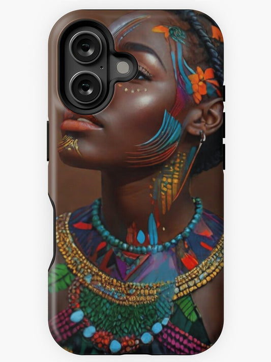 "Vibrant Tribal Elegance" iPhone Case